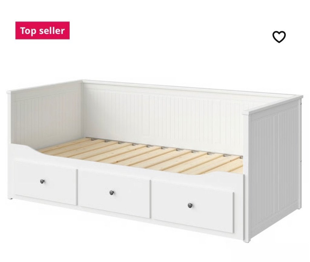 IKEA Hemnes Bedbank, Ophalen, Wit, Tweepersoons, 200 cm