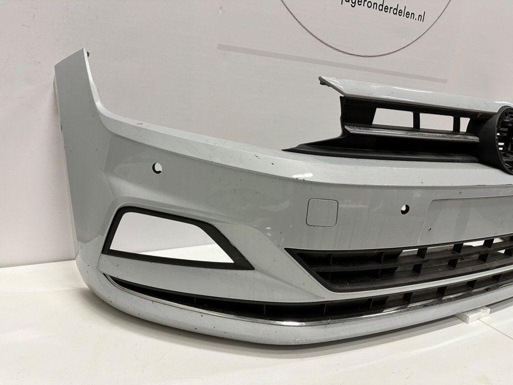 VW POLO 2G VOORBUMPER BUMPER + ONDERPLAAT 2018- 2G0807221, Gebruikt, Volkswagen, Volkswagen AG, Bumper