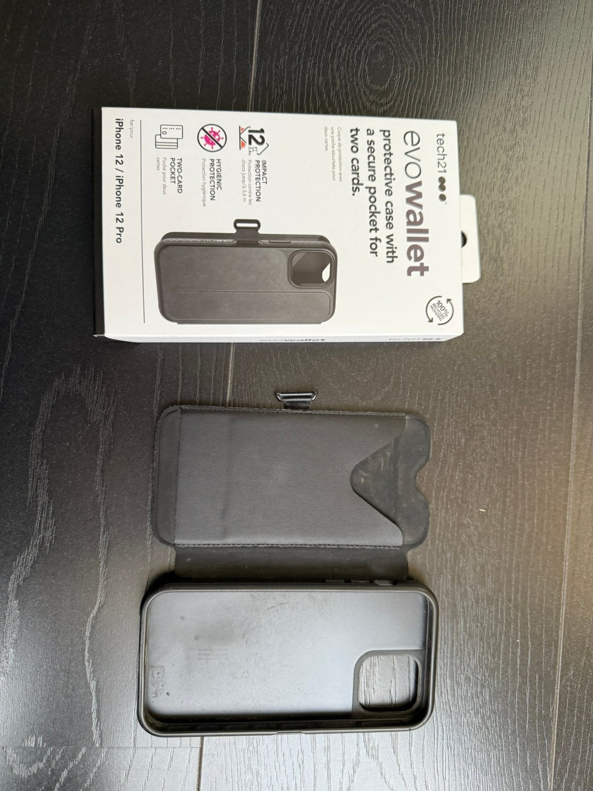 Tech21 EVO wallet iPhone 12/12pro, Ophalen of Verzenden, Gebruikt, IPhone 12
