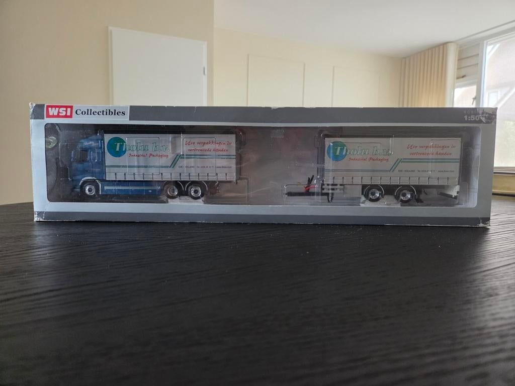 WSI Collectibles Vrachtwagen Combinatie Tholu B.V. 1:50, Ophalen of Verzenden, Nieuw, Bus of Vrachtwagen