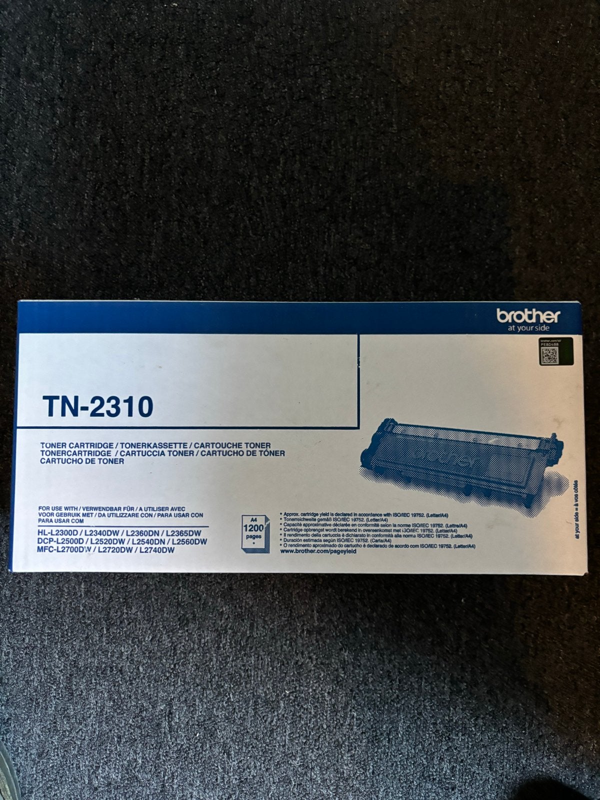 Brother TN-2310 Tonercassette - Zwart, 1200 pagina's, Ophalen, Nieuw, Zwart-en-wit printen, Laserprinter