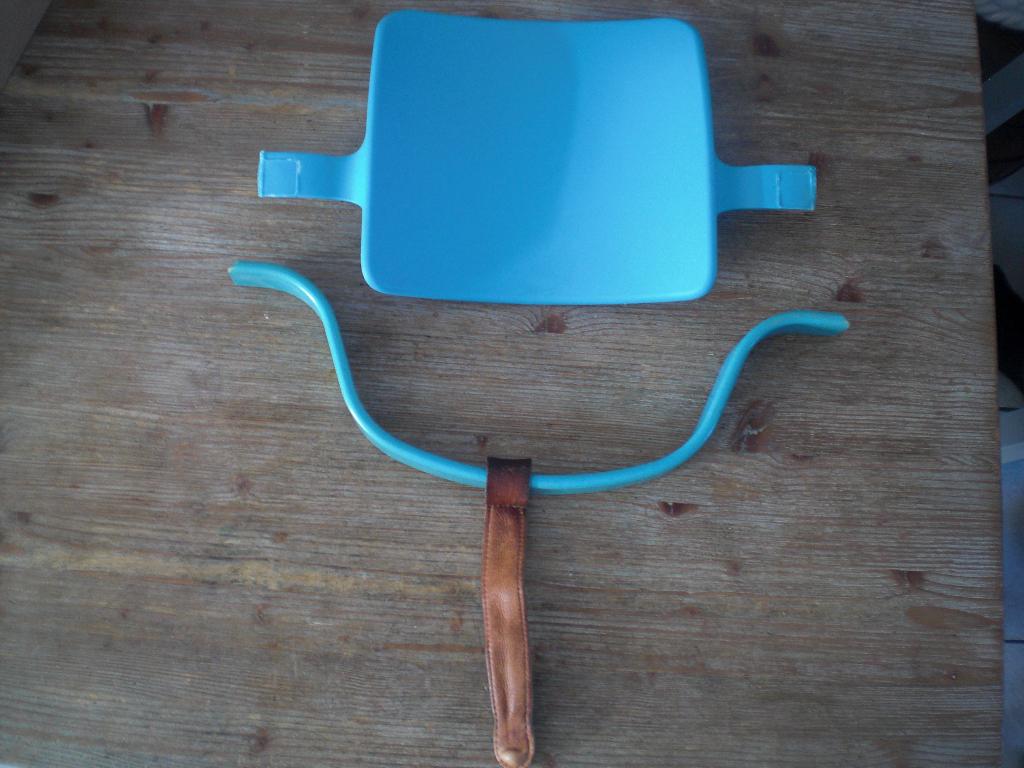 stokke rugleuning/beugel en leertje, Ophalen of Verzenden, Gebruikt, Meegroeistoel, Stoelverkleiner