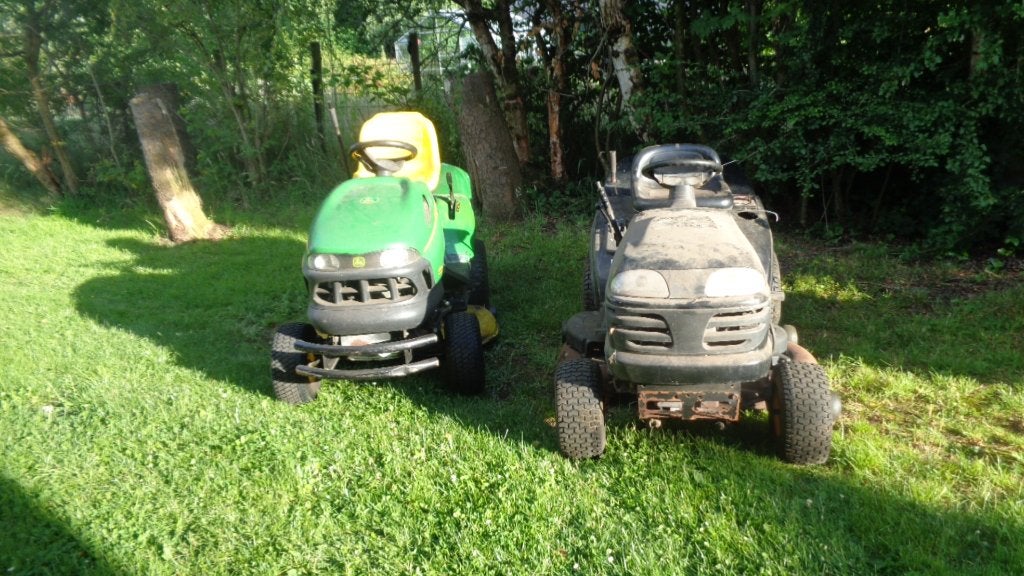 wegens inruil 2x zitmaaier met vangbak, Gebruikt, Opvangbak, Ophalen, John Deere