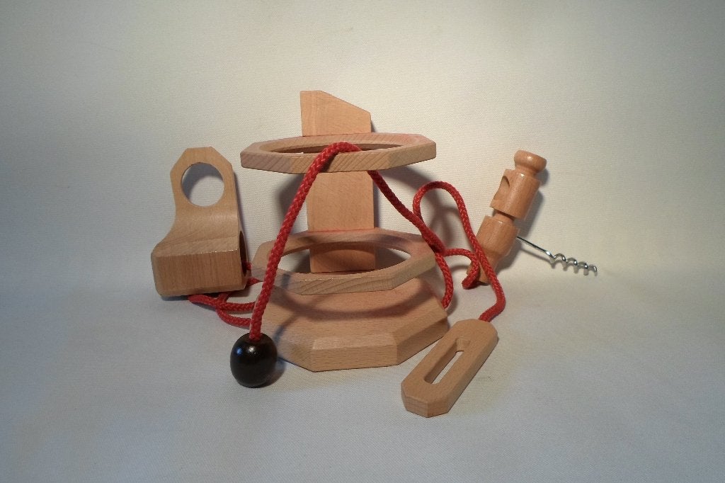 Wijn Fles Puzzel Hout, Ophalen of Verzenden