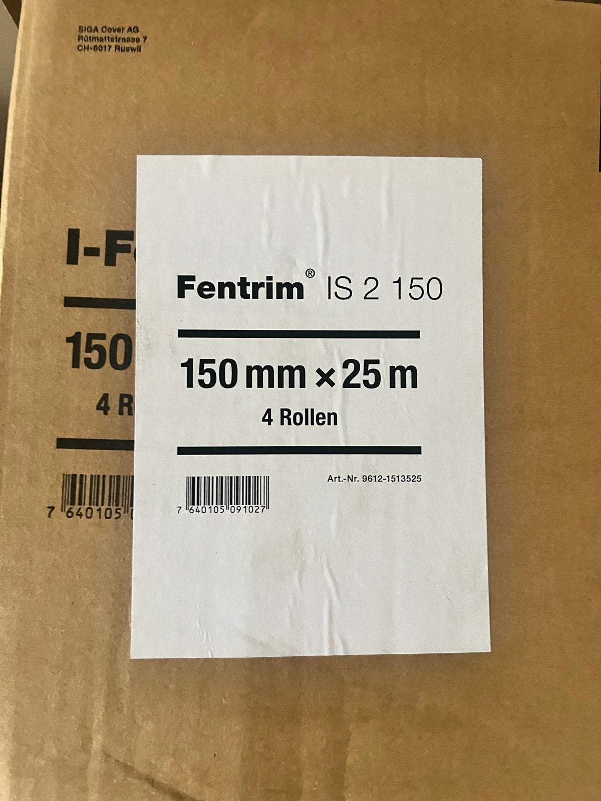 SIGA Fentrim IS 2 150 - 4 rollen (150mm x 25m), Doe-het-zelf en Verbouw, Ophalen of Verzenden, Nieuw, 15 m² of meer, Folie