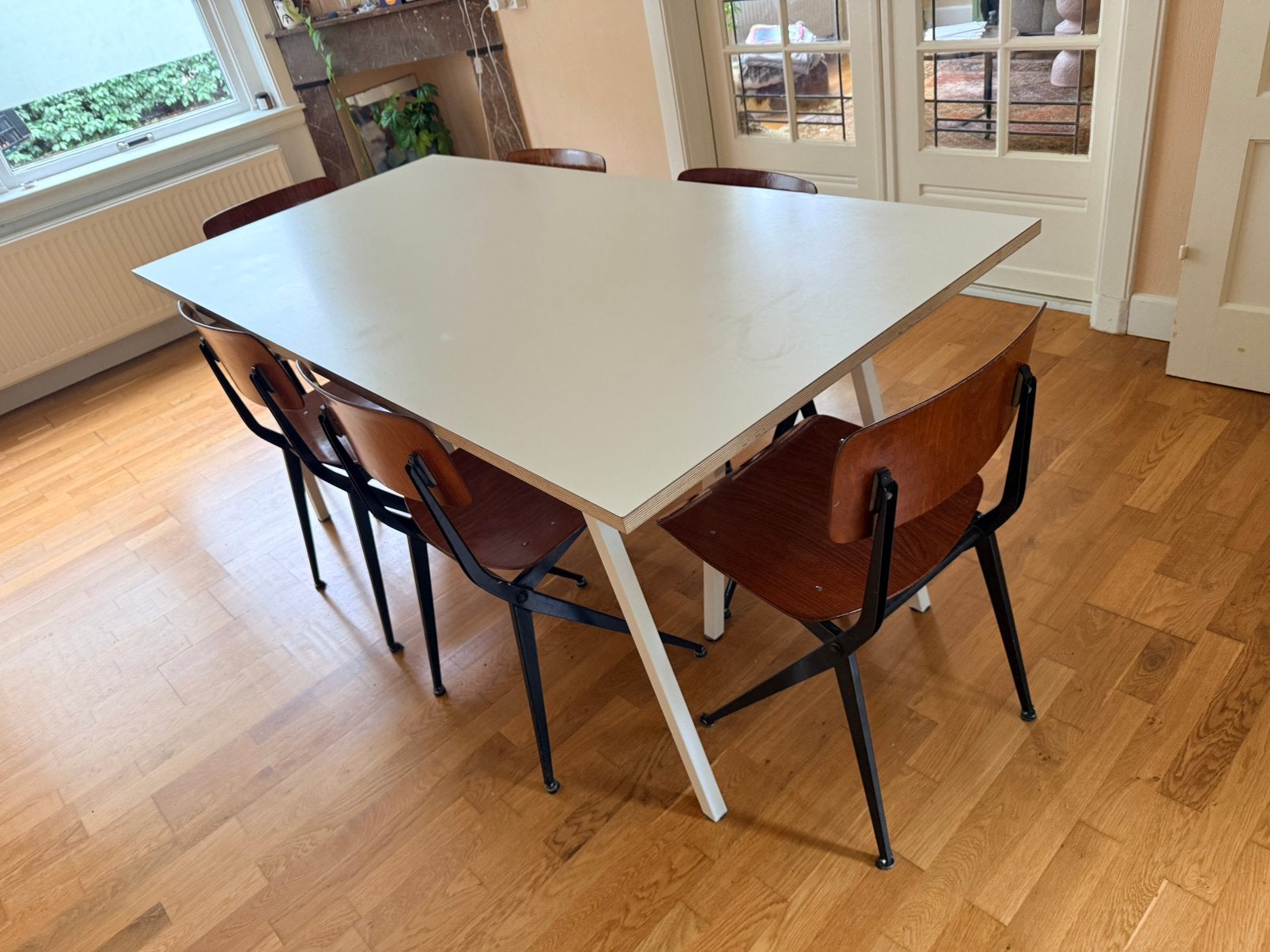 Hay loop stand tafel 180keer 87,5 cm, Huis en Inrichting, Ophalen of Verzenden, Zo goed als nieuw, Rechthoekig, 50 tot 100 cm