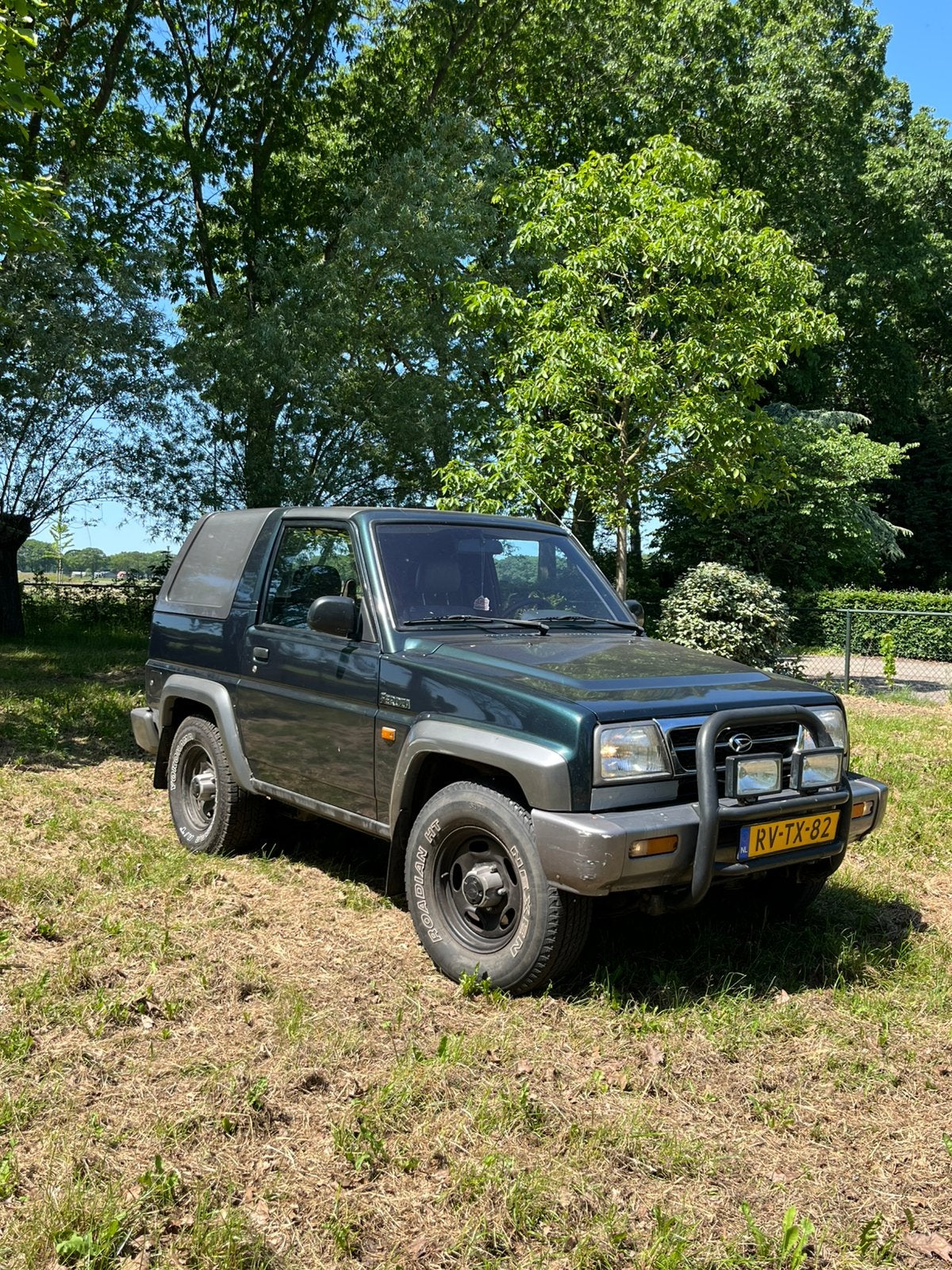 Daihatsu Feroza 1.6 Cabriotop 4WD 1997 Groen, Auto's, Daihatsu, Feroza, Stof, 1590 cc, Handgeschakeld