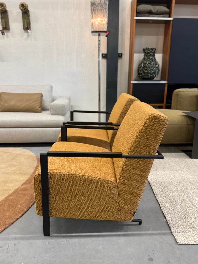 2 Nieuw Harvink Alowa Fauteuil Monza Design stoel Oranje, Harvink, Nieuw, 75 tot 100 cm, Stof