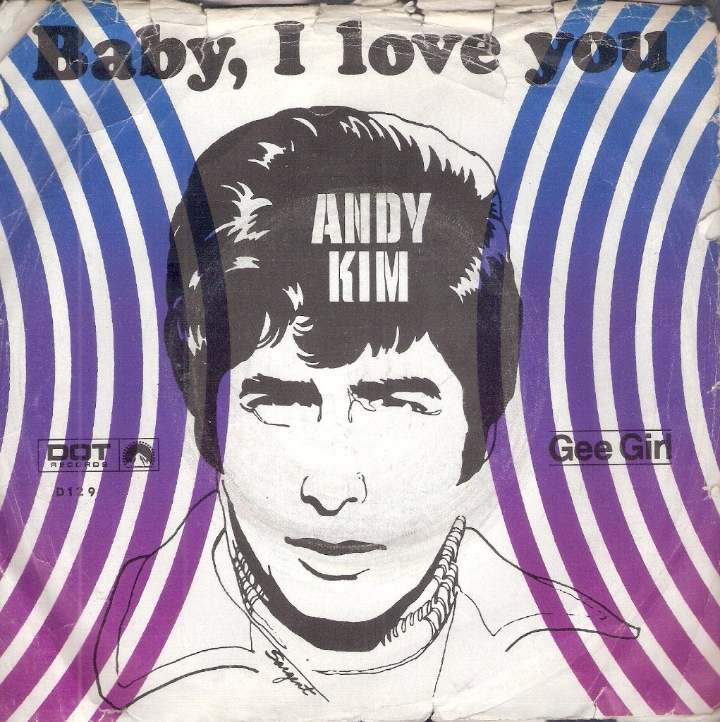 Andy Kim -Baby I Love You - Gee Girl- jukebox klassieker1969, Ophalen, Gebruikt, Pop