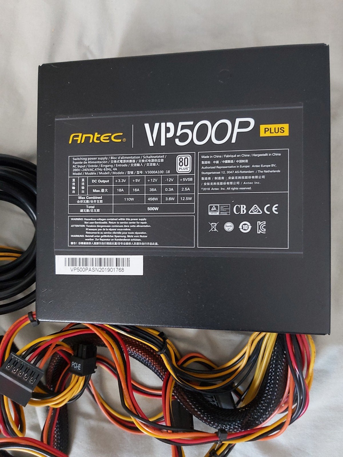 Antec VP500P Plus / supply  unit  PSU., Ophalen of Verzenden, Nieuw