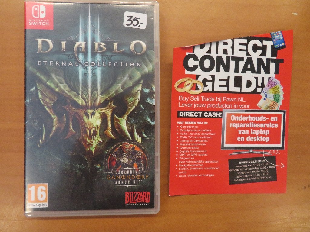 Nintendo Switch Diablo III Eternal Collection, Spelcomputers en Games, Games | Nintendo Switch, Gebruikt, 3 spelers of meer, Vanaf 16 jaar