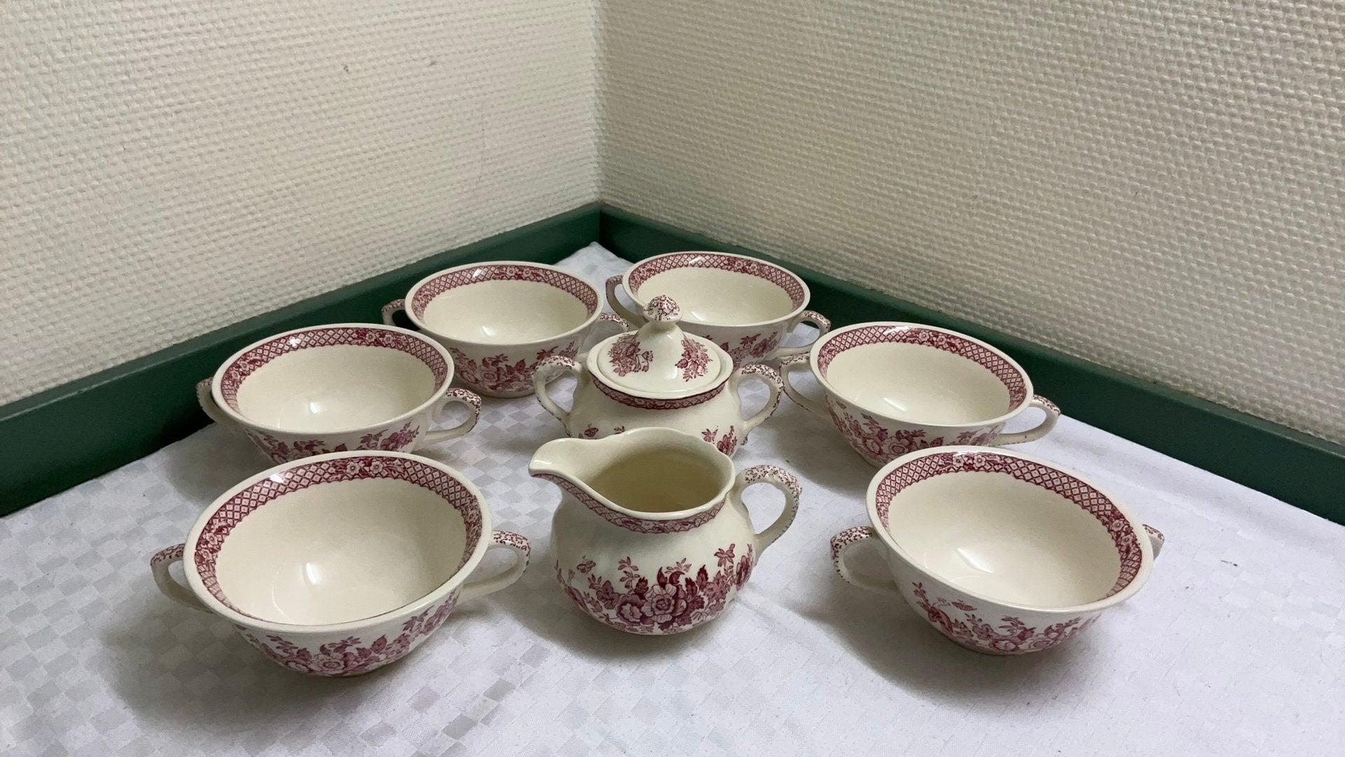 Mason’s stratford, soepkoppen roomstel, vintage servies, Ophalen of Verzenden