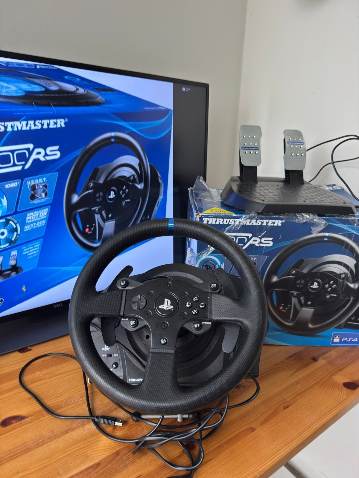Thrustmaster T300 RS racestuur en pedalen, Racestuur, Gebruikt, Force feedback, Thrustmaster