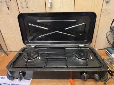 Gasstel Camp4 opbouw 2 pits, Niet ingevuld, Gebruikt, Niet ingevuld, Niet ingevuld