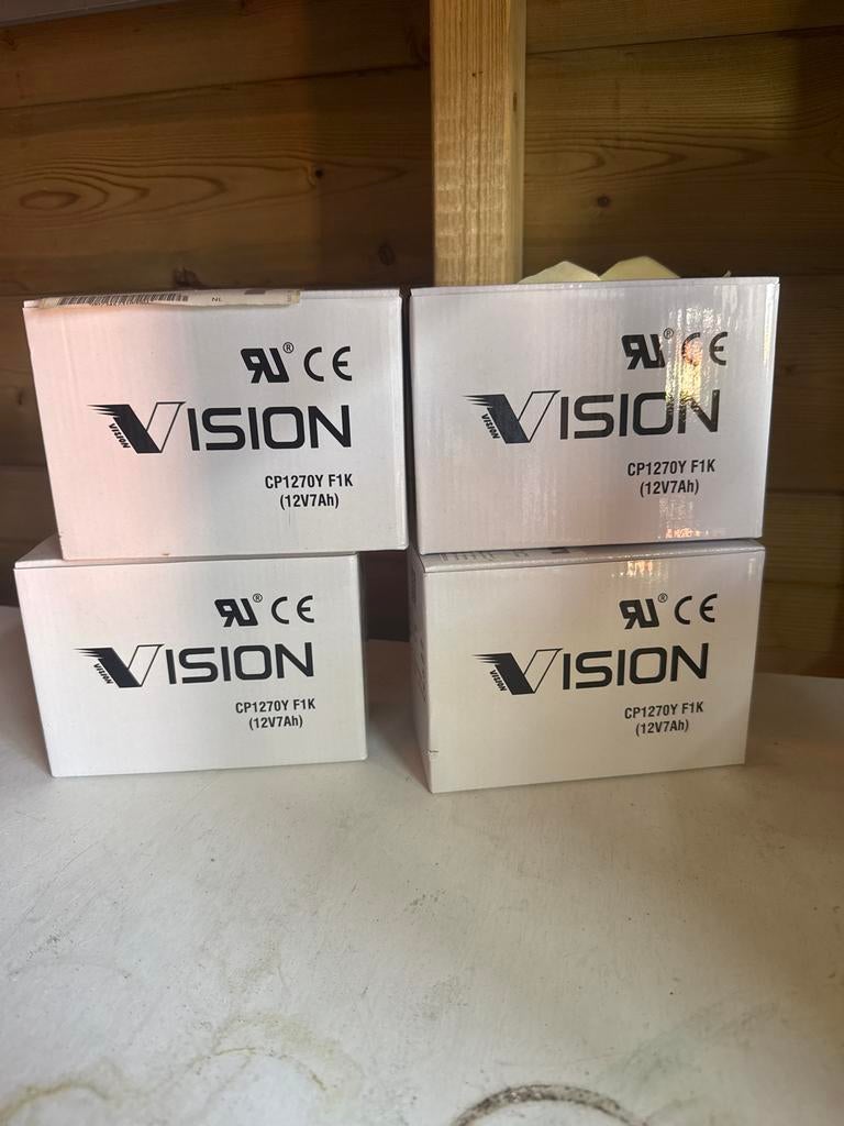 Nieuwe Vision Accu 12V 7Ah - CP1270Y F1K 4 VOOR 50 euro !!!, Ophalen of Verzenden, Nieuw, Oplaadbaar