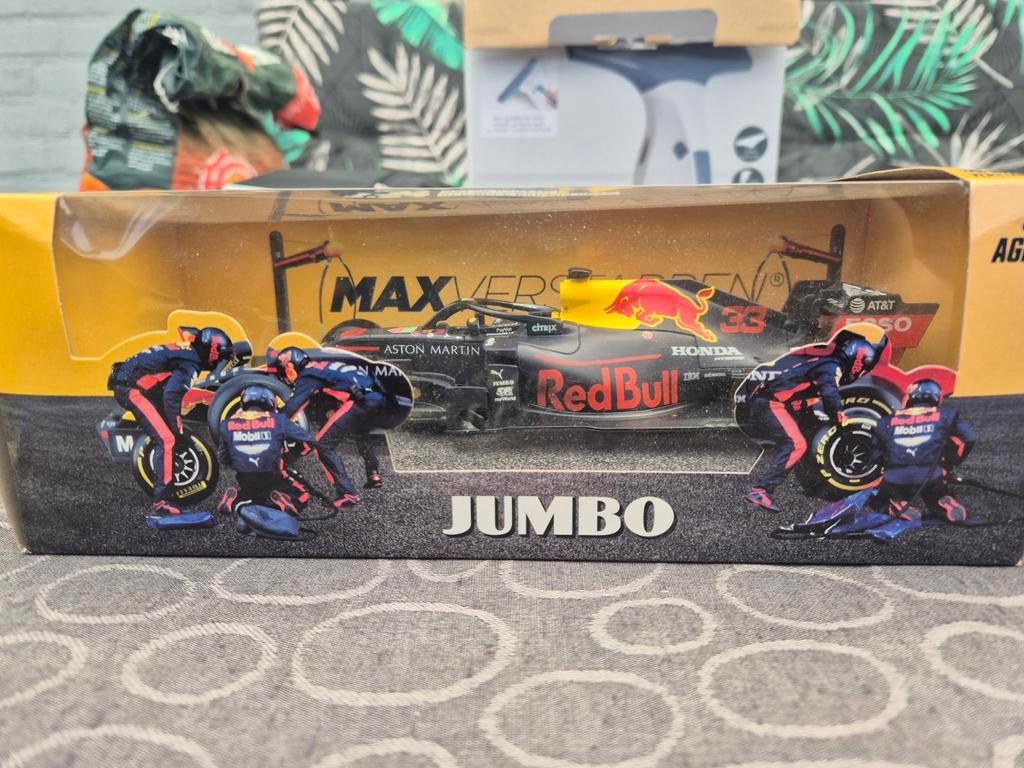 Max Verstappen Red Bull Racing F1 auto model Jumbo, Kinderen en Baby's, Speelgoed | Speelgoedvoertuigen, Ophalen of Verzenden