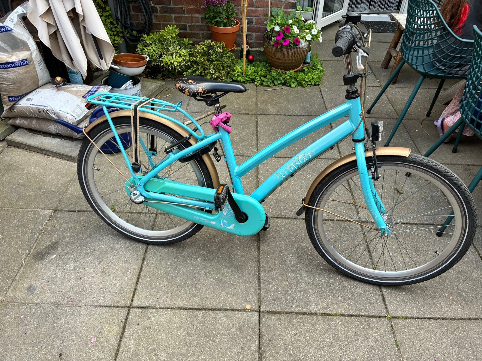 Alpina Kinderfiets/ meidenfiets 24 inch, Ophalen, 24 inch, Velgrem, Versnellingen