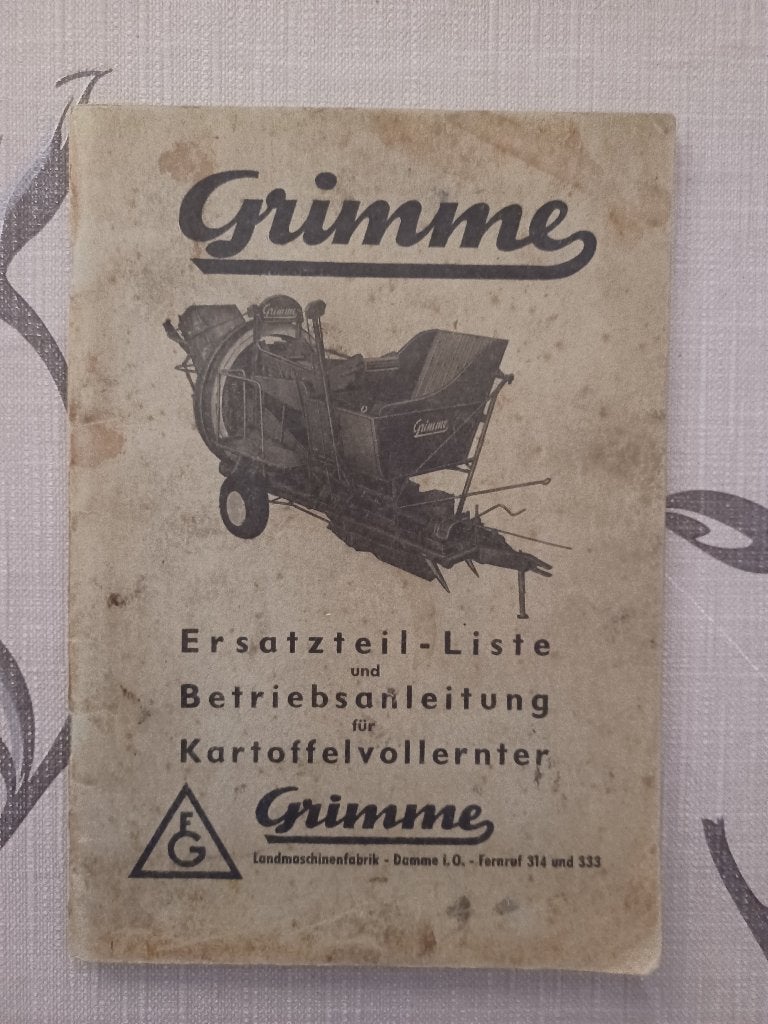 Onderdelenboek, handleiding Grimme aardappelrooier Universal, Ophalen of Verzenden, Gelezen, Tractor en Landbouw