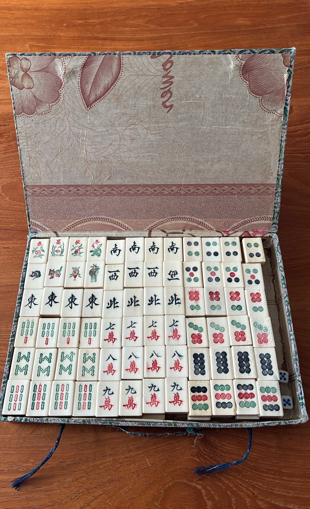 Vintage Mahjong set, Drie of vier spelers, Ophalen of Verzenden, Gebruikt
