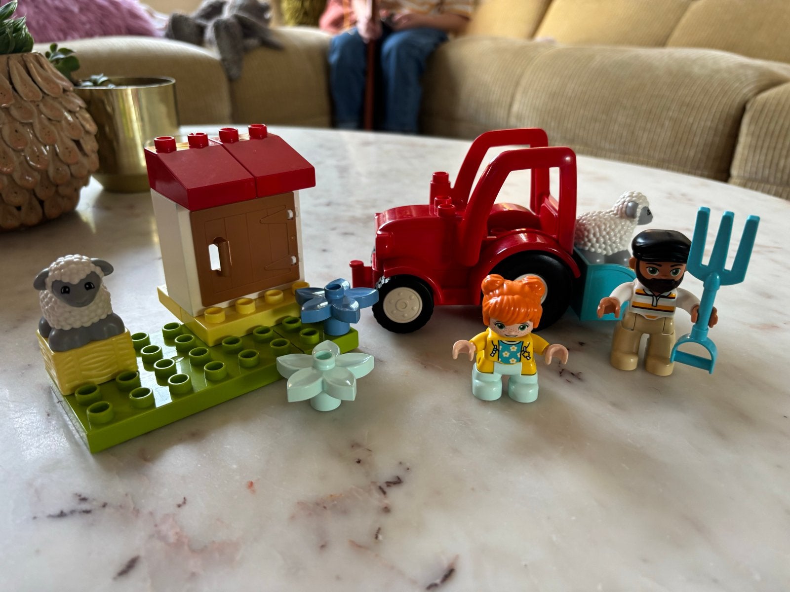 LEGO DUPLO Boerderij set met tractor en figuren, Ophalen of Verzenden, Gebruikt, Overige merken