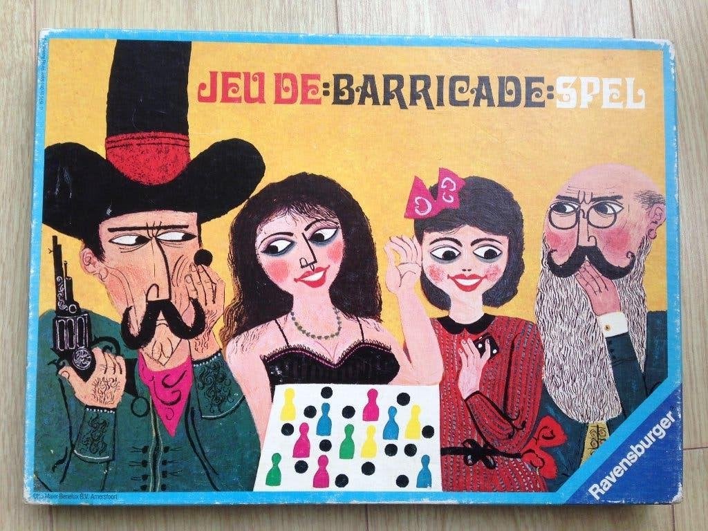 💙Vintage BARRICADE DUBBEL SPEL Ravensburger uit 1970., Hobby en Vrije tijd, Gezelschapsspellen | Bordspellen, Vijf spelers of meer