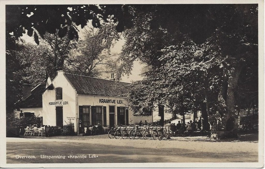 Overveen (N.H.) Uitspanning Kraantje Lek, gelopen 1939, Ophalen of Verzenden, 1920 tot 1940, Gelopen, Noord-Holland