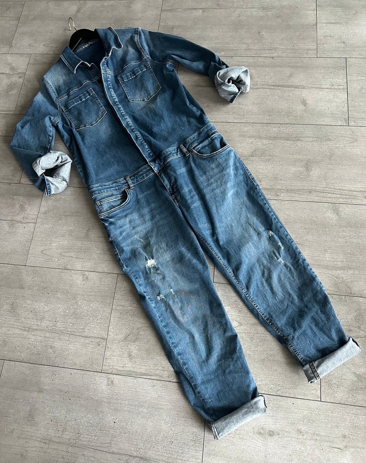 LTB , jeans jumpsuit, Ophalen of Verzenden, Zo goed als nieuw, Maat 42/44 (L), Blauw