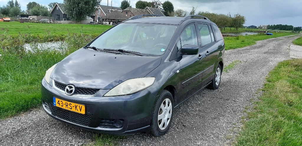 Mazda 5 1.8 2005 Grijs, Stof, 1370 kg, 4 cilinders, 7 stoelen