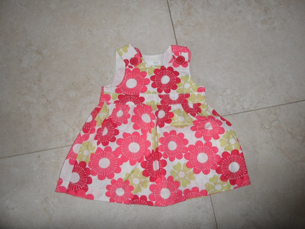 H&M Vrolijk Gebloemde Jurk Zomerjurkje 62, Kinderen en Baby's, Babykleding | Maat 62, Jongetje of Meisje, Jurkje of Rokje, Ophalen of Verzenden