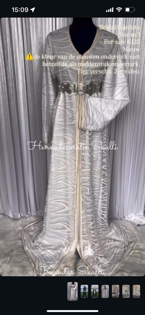 Bridal takshita m-l glitter, Kleding | Dames, Gelegenheidskleding, Ophalen of Verzenden, Zo goed als nieuw, Overige typen