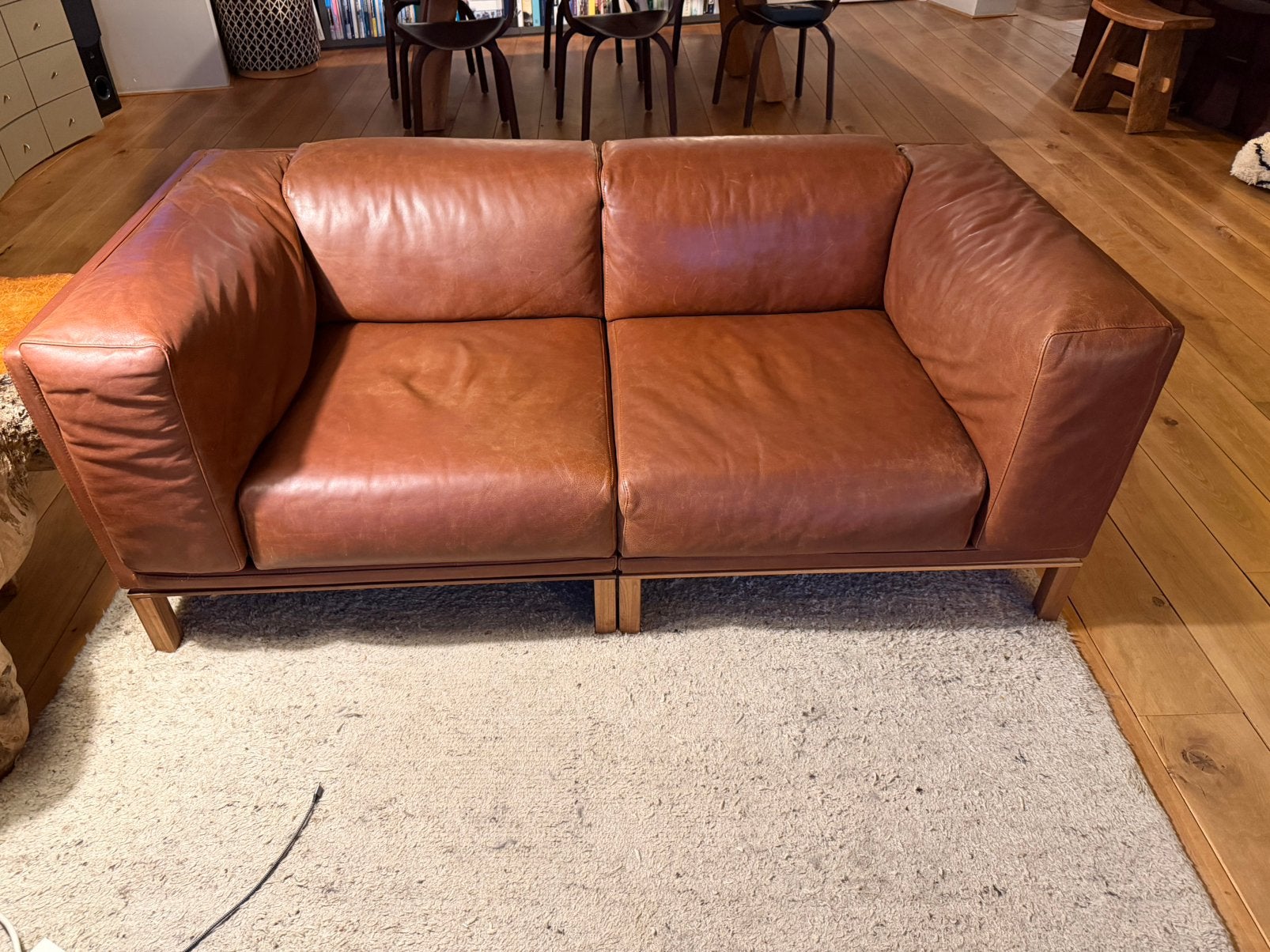 Te koop leren bank Bolia, Ophalen, 150 tot 200 cm, Tweepersoons, Zo goed als nieuw