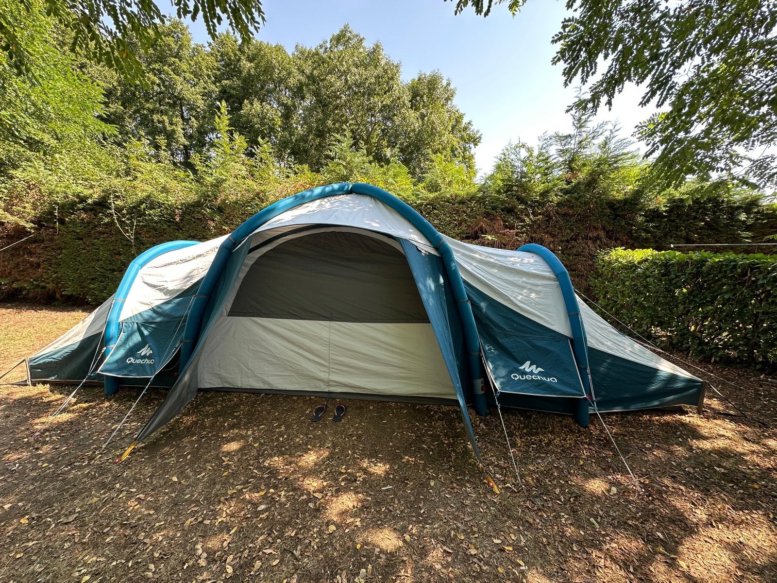 Quechua Air Seconds 8.4 F&B opblaasbare tent, Caravans en Kamperen, Tenten, Ophalen, Zo goed als nieuw, Meer dan 6
