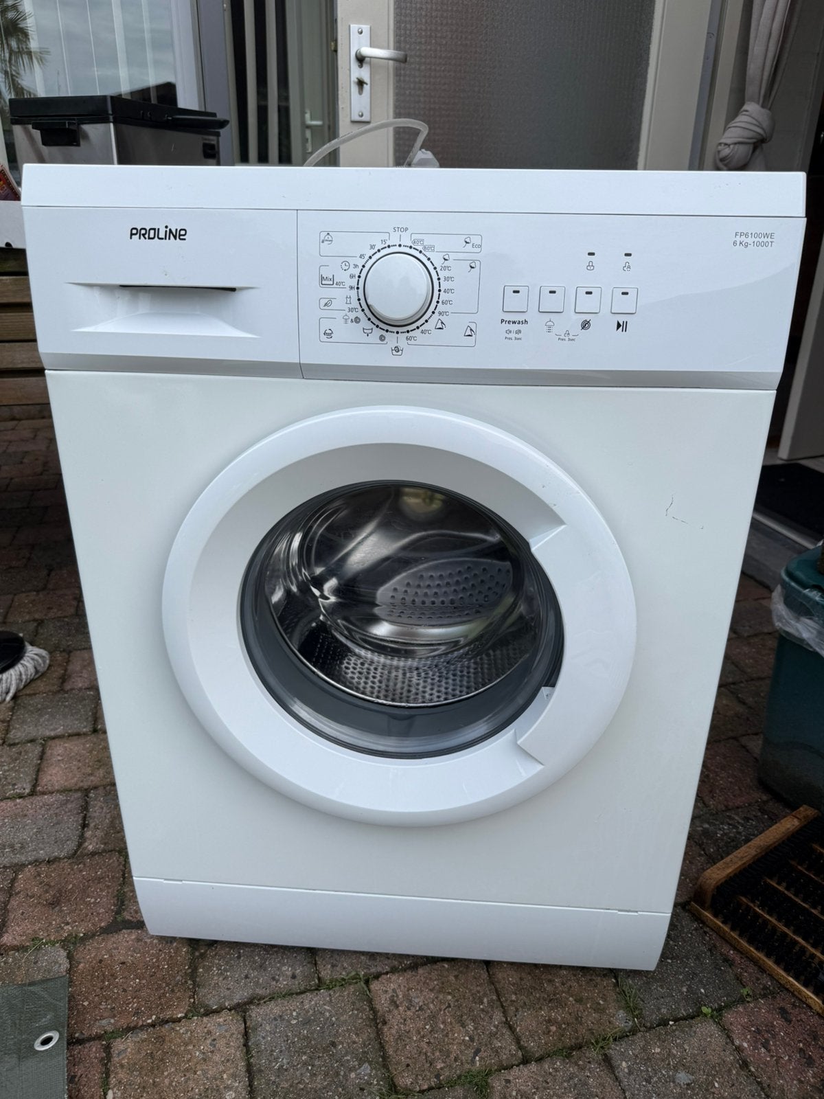 Proline wasmachine 6kg 1000T, Ophalen, 4 tot 6 kg, 85 tot 90 cm, Minder dan 1200 toeren