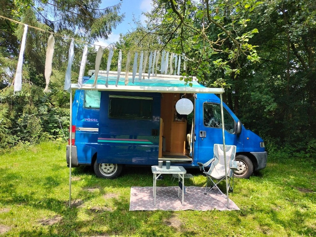 Buscamper met dak airco te koop, Ringverwarming, Fiat, Pössl, Tot en met 2