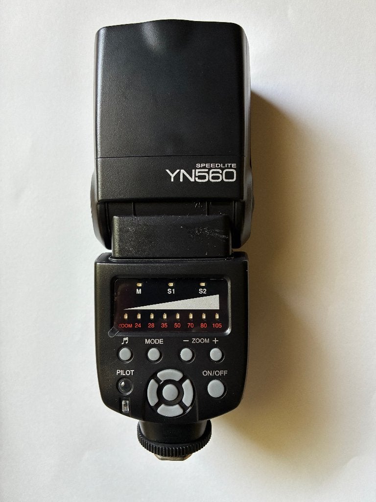 Twee Yongnuo YN560 Speedlite flitsers, Verzenden, Zo goed als nieuw, Externe flitser, Yongnuo