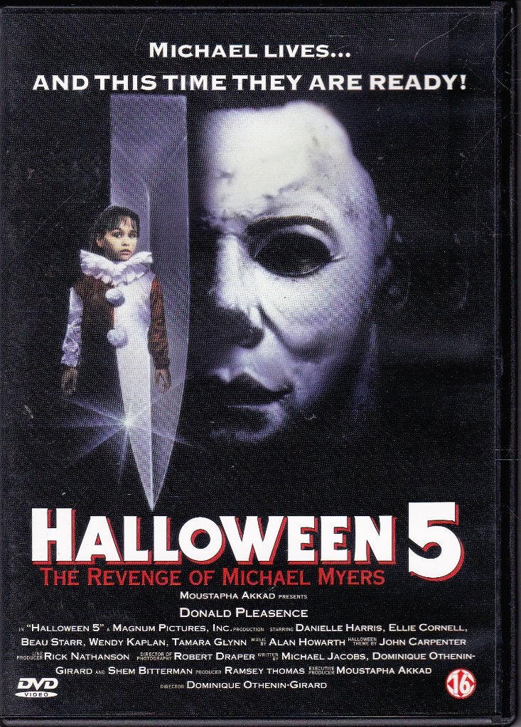 Halloween 5 ֎ Danielle Harris, Beau Starr, Vanaf 16 jaar, Ophalen of Verzenden, Gebruikt, Overige genres