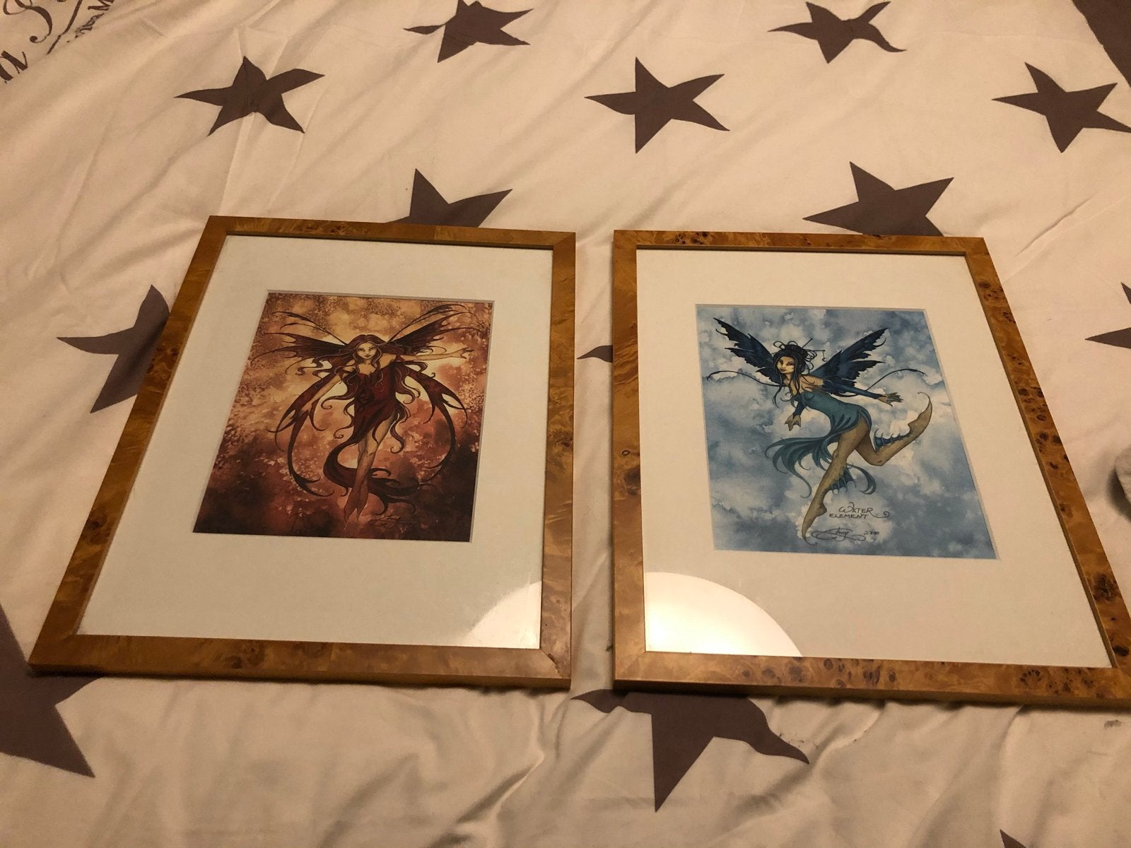 Mooie schilderijen fire en winter element elf., Ophalen, Zo goed als nieuw