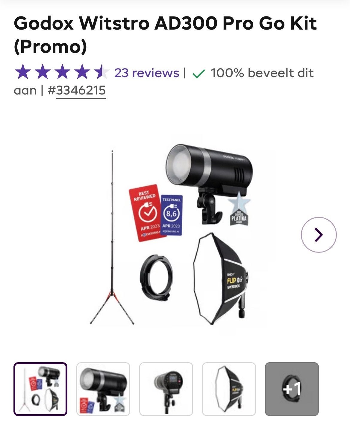 Godox Witstro AD300 Pro Go Kit met accessoires, Godox, Flitser, Ophalen, Nieuw