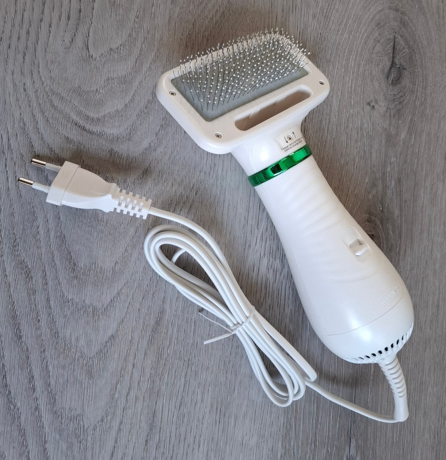 HONDENFÖHN met OPZETBORSTEL 2 temperaturen, Ophalen of Verzenden, Zo goed als nieuw