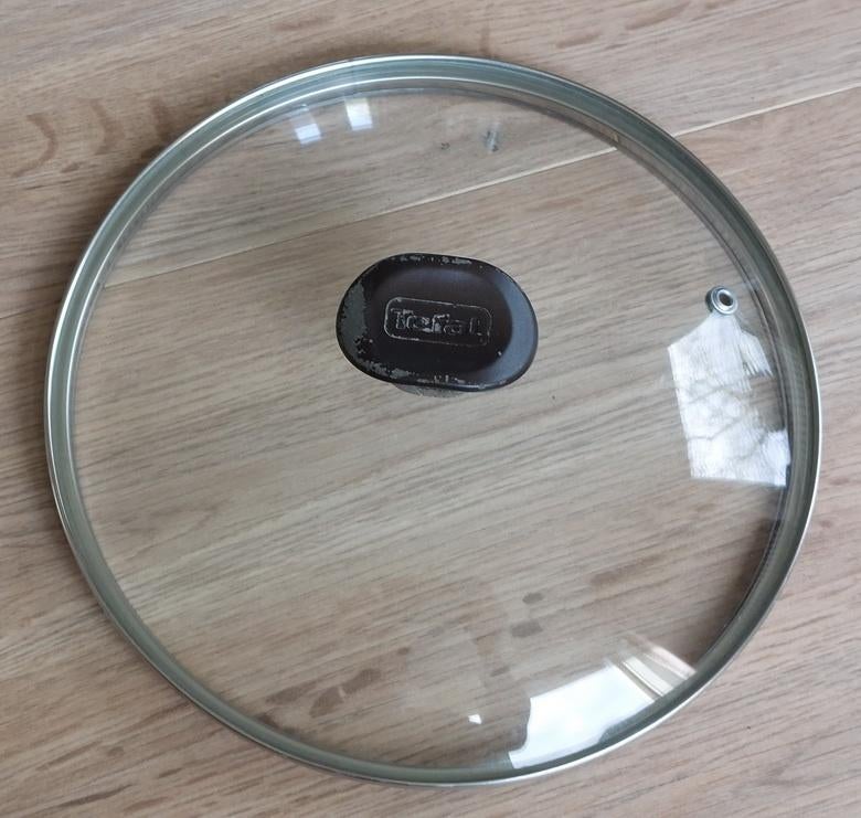 Tefal deksel van glas met RVS rand 24cm, Huis en Inrichting, Keuken | Potten en Pannen, Ophalen of Verzenden, Gebruikt, Glas, Overige typen