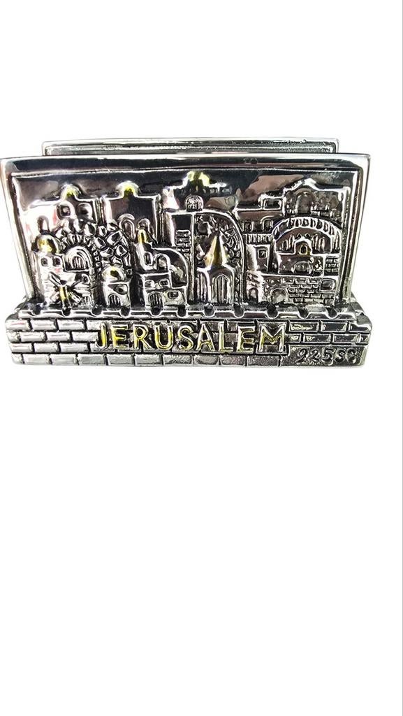 Jeruzalem Briefhouder / Servethouder - Metaal, Verzenden, Metaal, Zilver, Klassiek