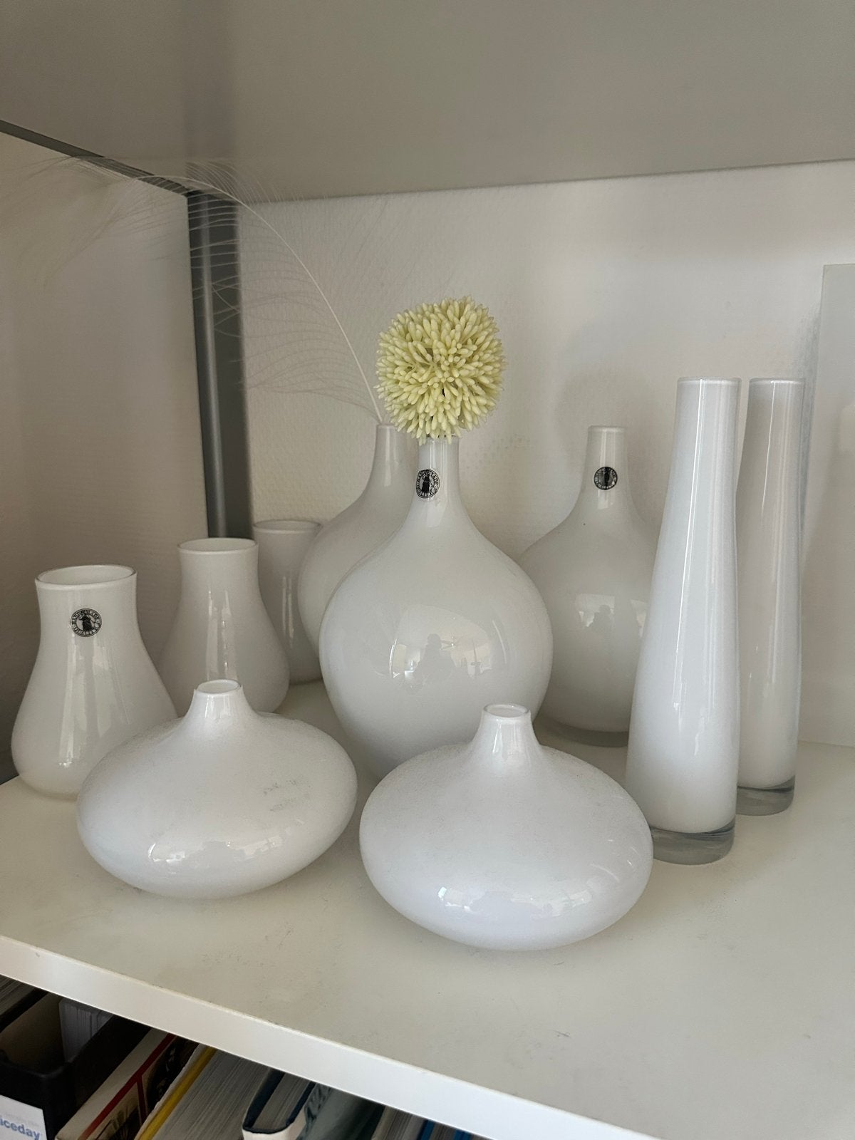10x IKEA Salong vaasjes - Wit glas, Ophalen