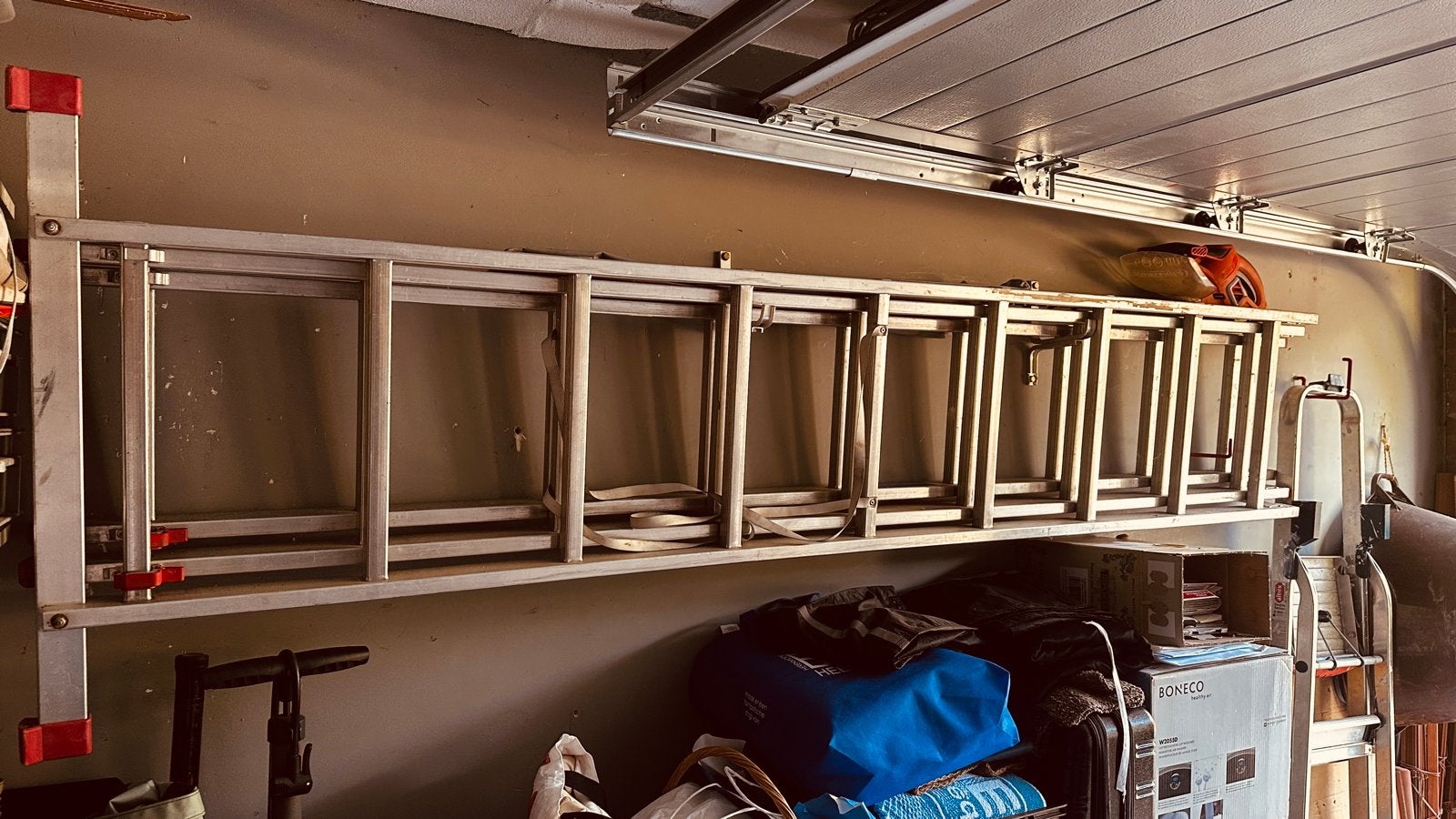 Uitschuifbare ladder 3x9, Gebruikt, Ophalen of Verzenden, Ladder, Opvouwbaar of Inschuifbaar