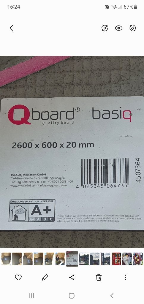 QBOARD BASIQ Bouwplaat 2600x600x20 mm 4 stuks, Ophalen, Nieuw