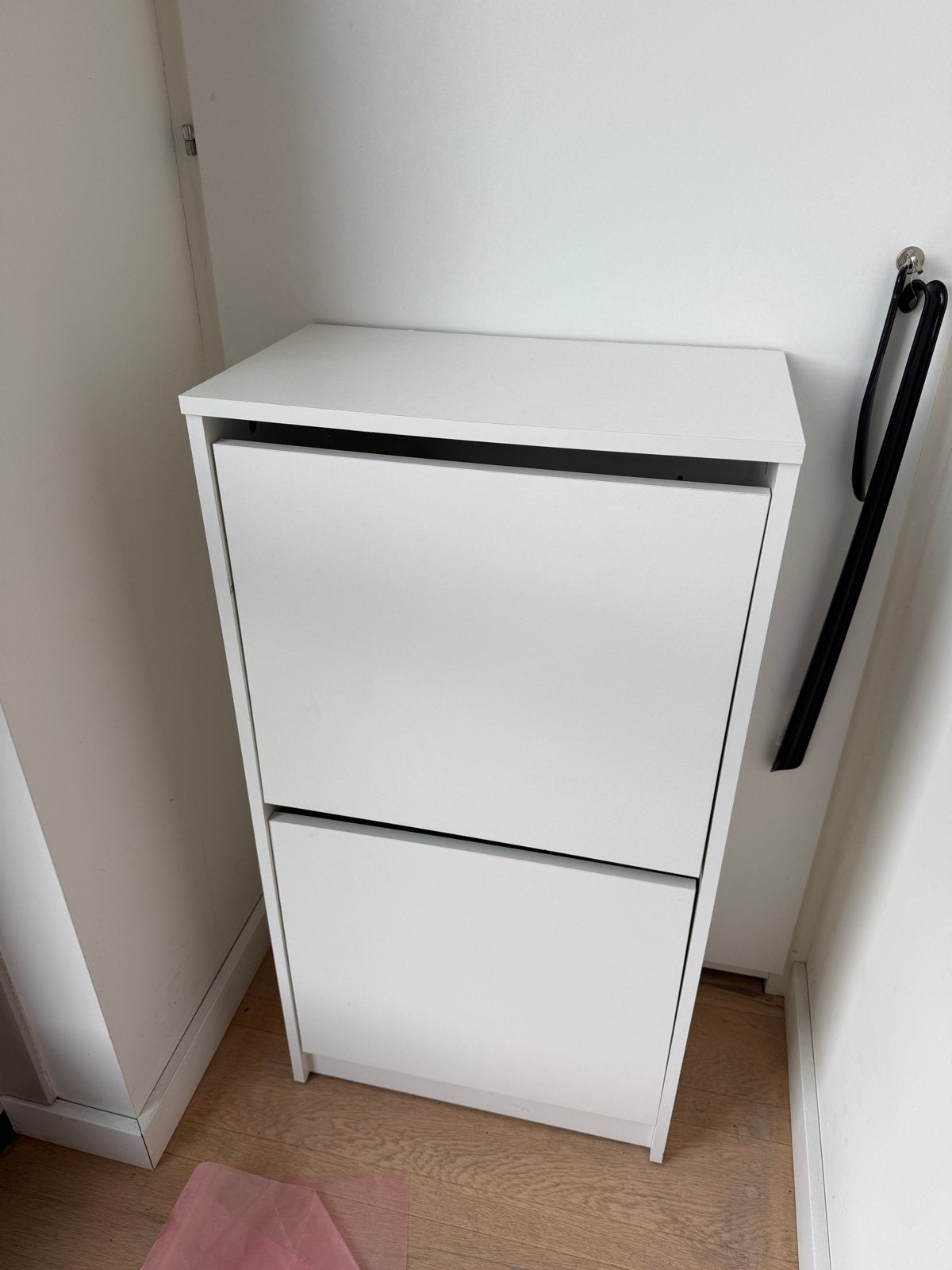 Witte schoenenkast met 2 vakken, Ophalen, Gebruikt