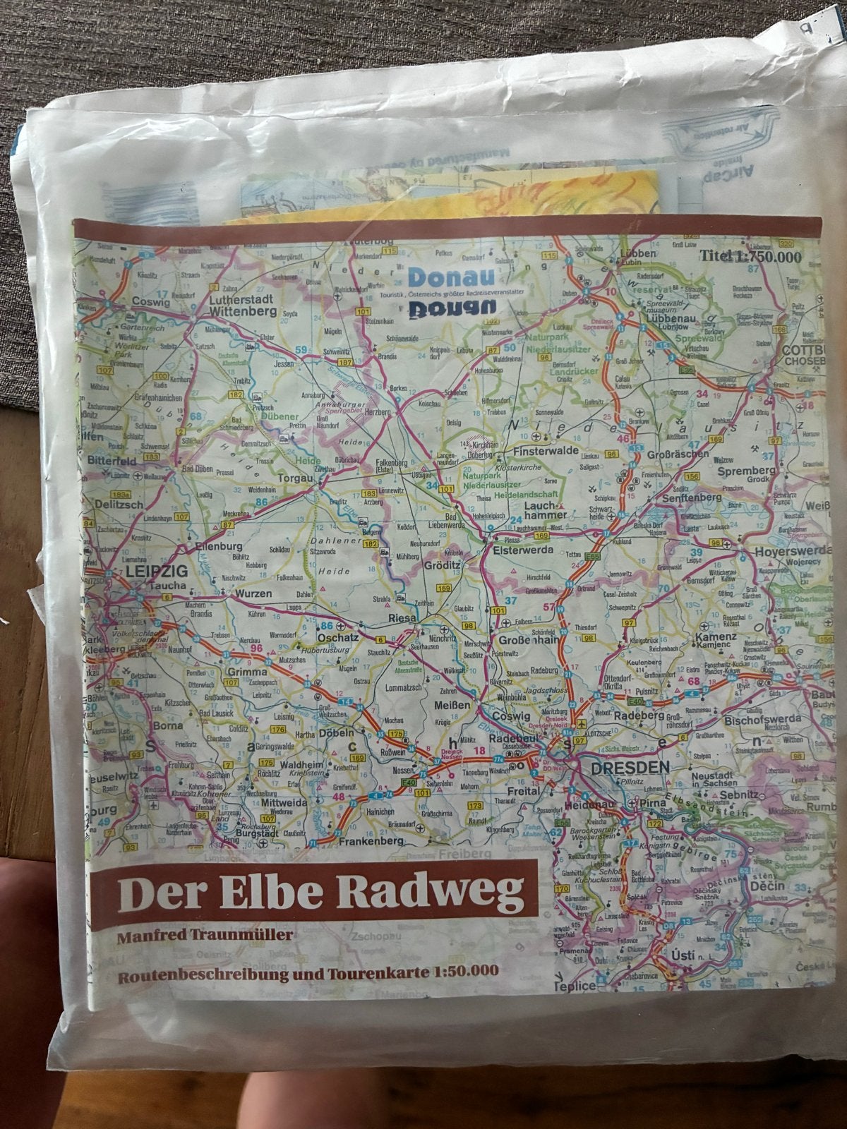 Der Elbe Radweg - Fietskaart en Routebeschrijving, Verzenden, 2000 tot heden, Duitsland, Landkaart