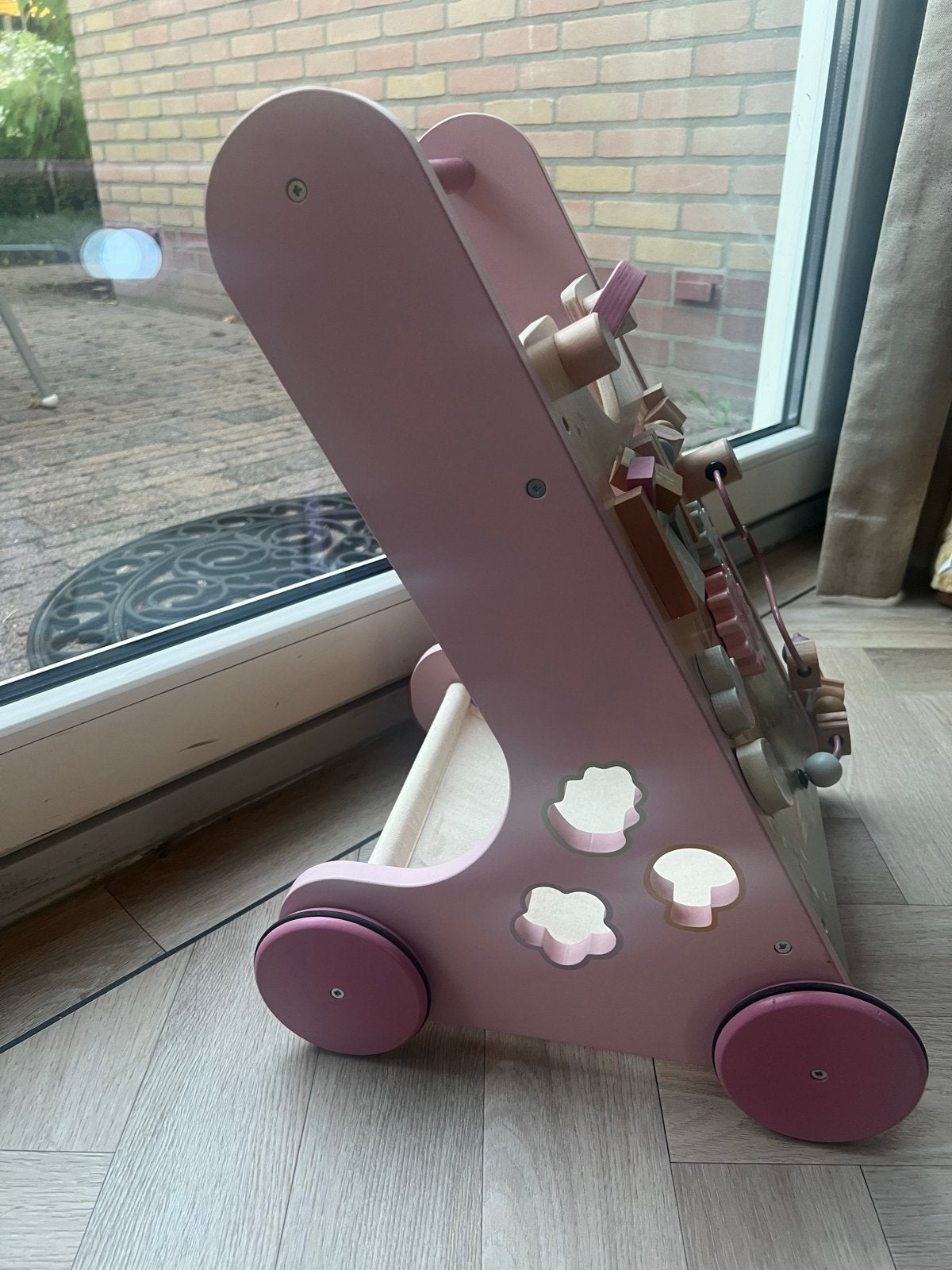 Little Dutch Houten Loopwagen Roze, Ophalen, Zo goed als nieuw, Overige typen, Met wieltjes