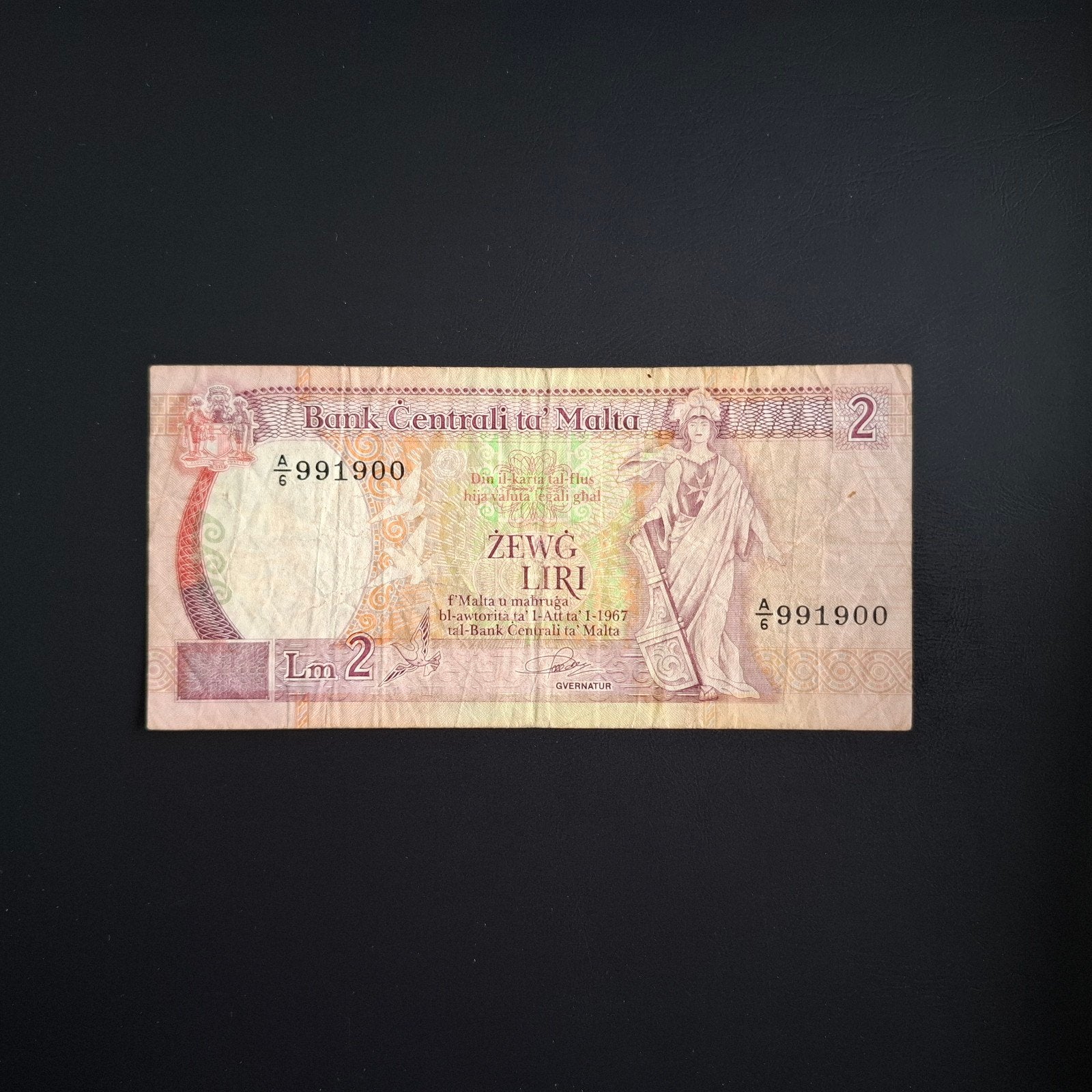 2 lira Malta #058, Verzenden, Overige landen, Los biljet