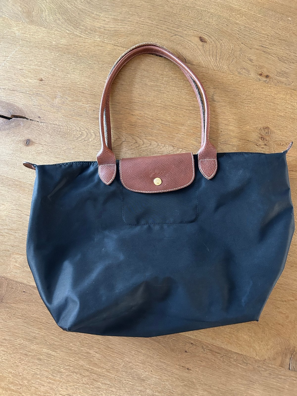 Longchamp Le Pliage Original Schoudertas L Zwart, Ophalen of Verzenden, Gebruikt, Zwart, Shopper