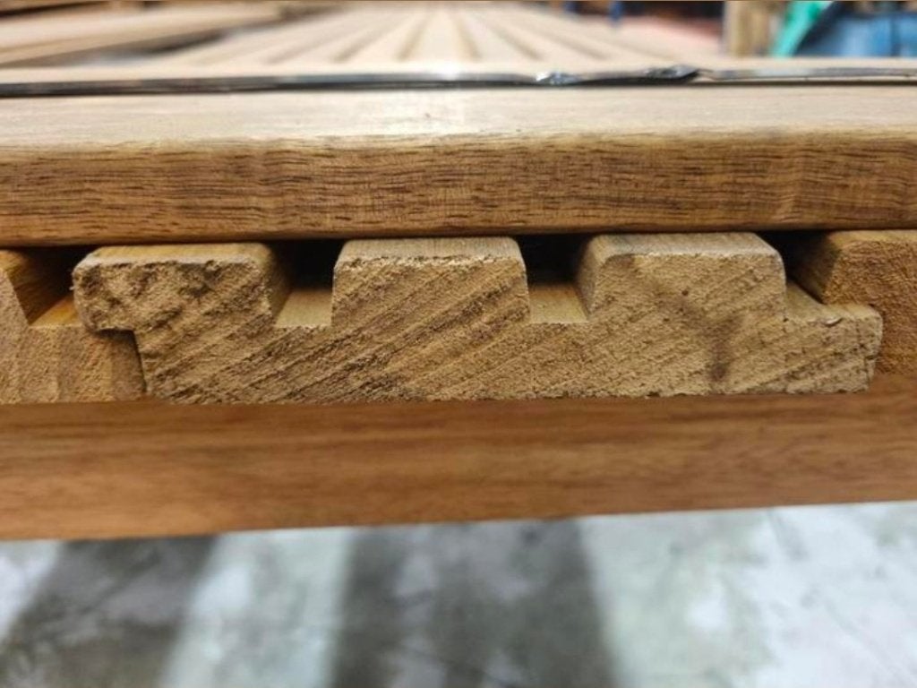 1.36 m2 triple rhombus profiel 2.8x13.0 cm - nr: HP262, Ophalen, Planken, Nieuw, Hardhout